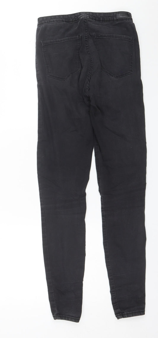Berska Womens Black  Cotton Jegging Jeans Size 8 L28 in Regular