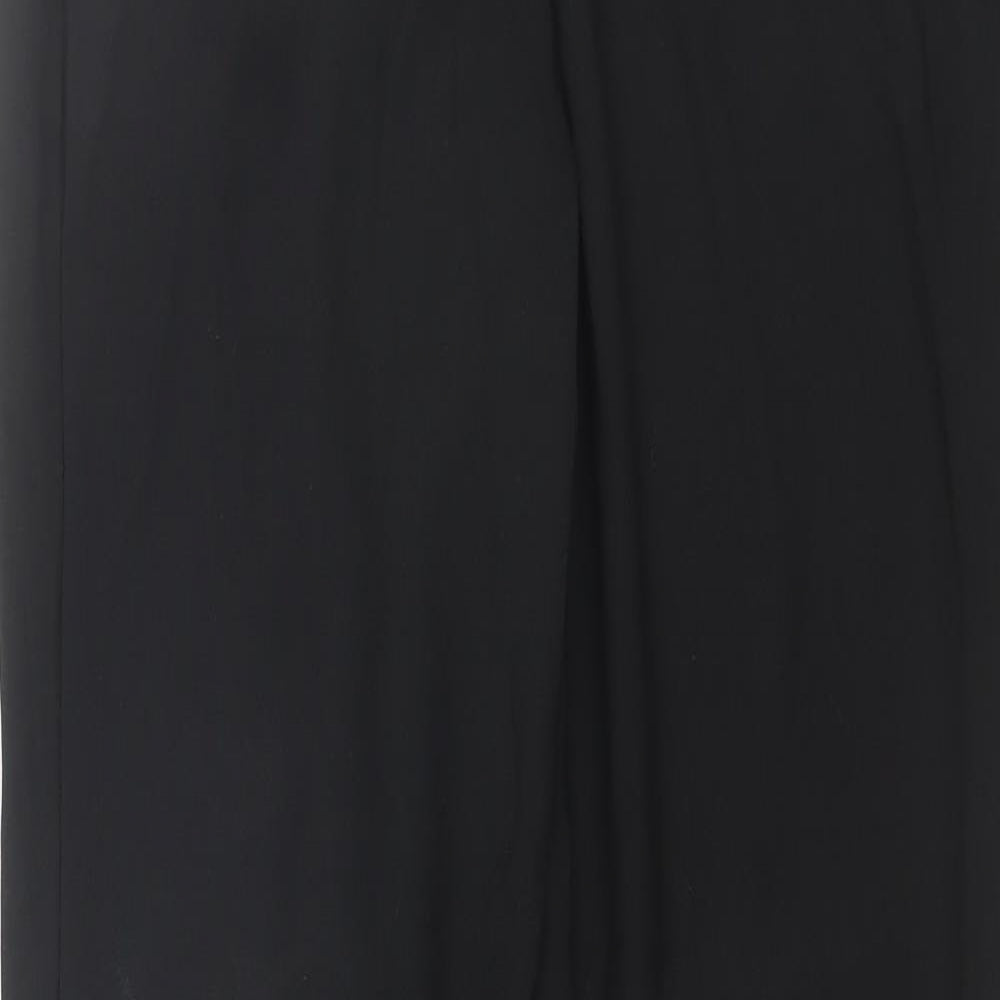 John Lewis Womens Black  Polyester Dress Pants Trousers Size 12 L25 in Regular