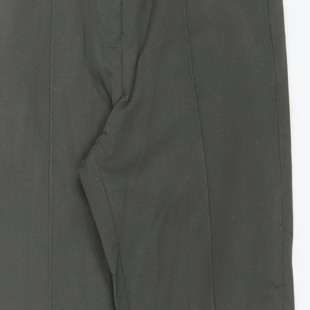 Marks and Spencer Womens Green  Cotton Blend Trousers  Size 30 in L25 in Regular