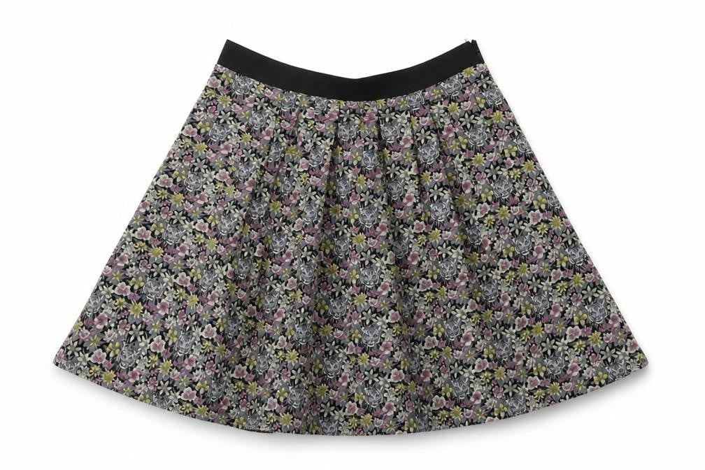 Maggie+Me Womens Multicoloured Floral Cotton Flare Skirt Size M