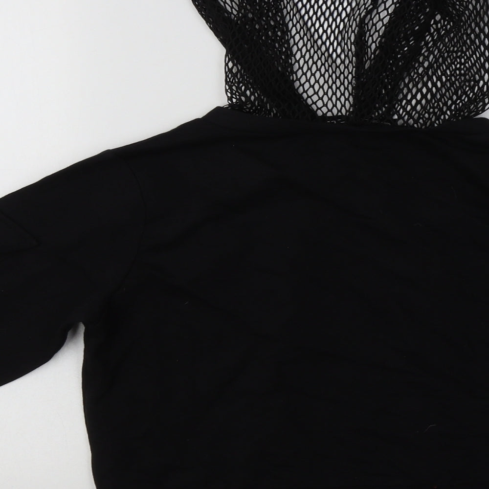 Select Womens Black  Cotton Pullover Hoodie Size XS