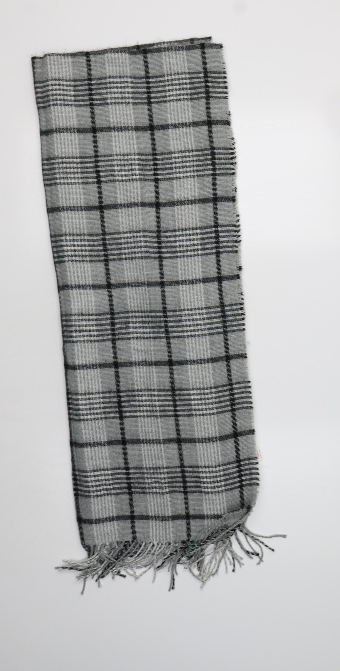Preworn Womens Grey Check Acrylic  Shawl/Wrap