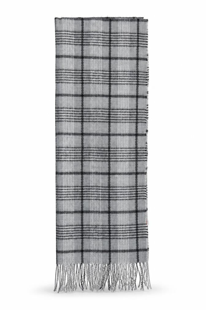Preworn Womens Grey Check Acrylic  Shawl/Wrap