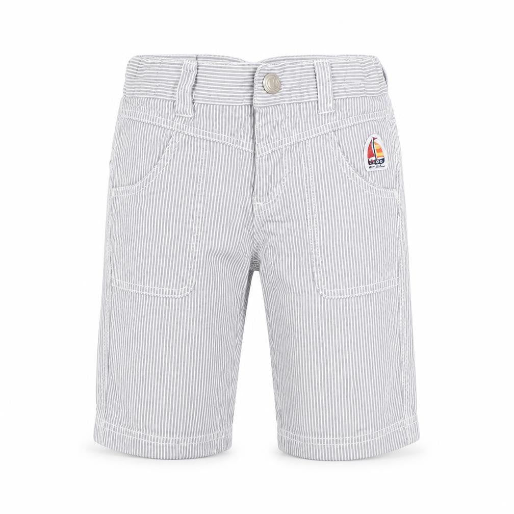 OVO Boys Grey Striped Cotton Cargo Trousers Size 12 Months