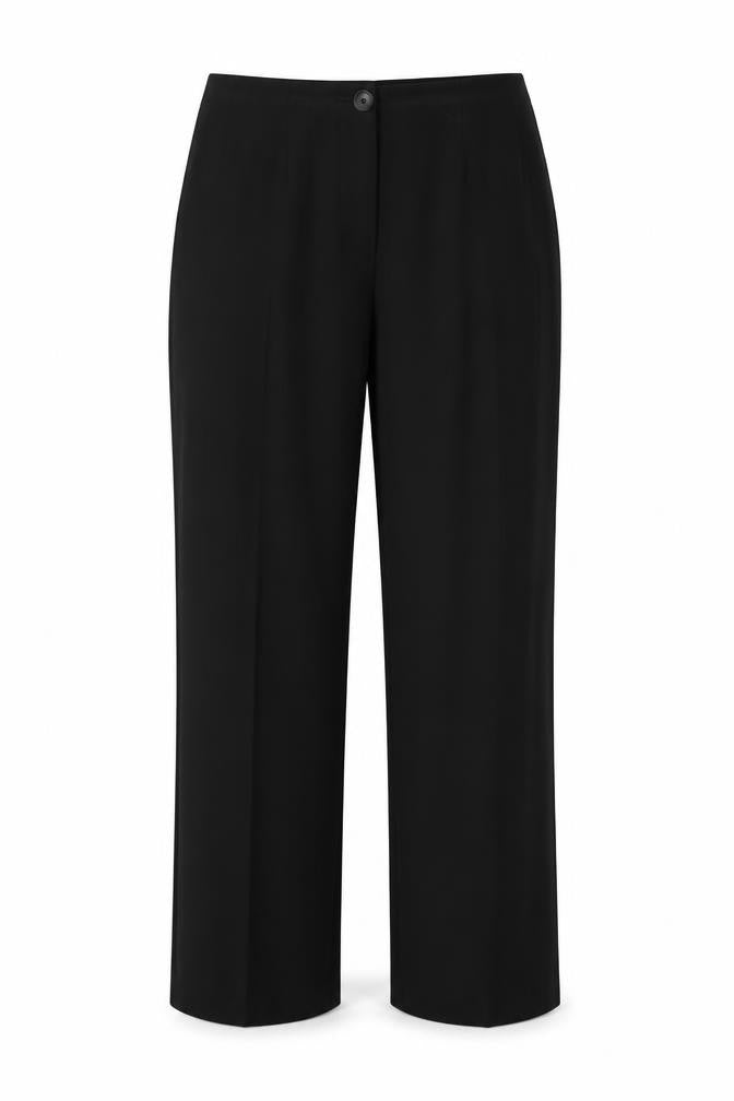 M&S Womens Black  Viscose Dress Pants Trousers Size 12 L26 in Regular