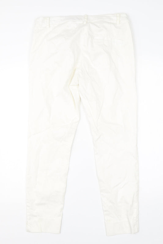 H&M Womens White  Cotton Jegging Jeans Size 12 L26 in Regular