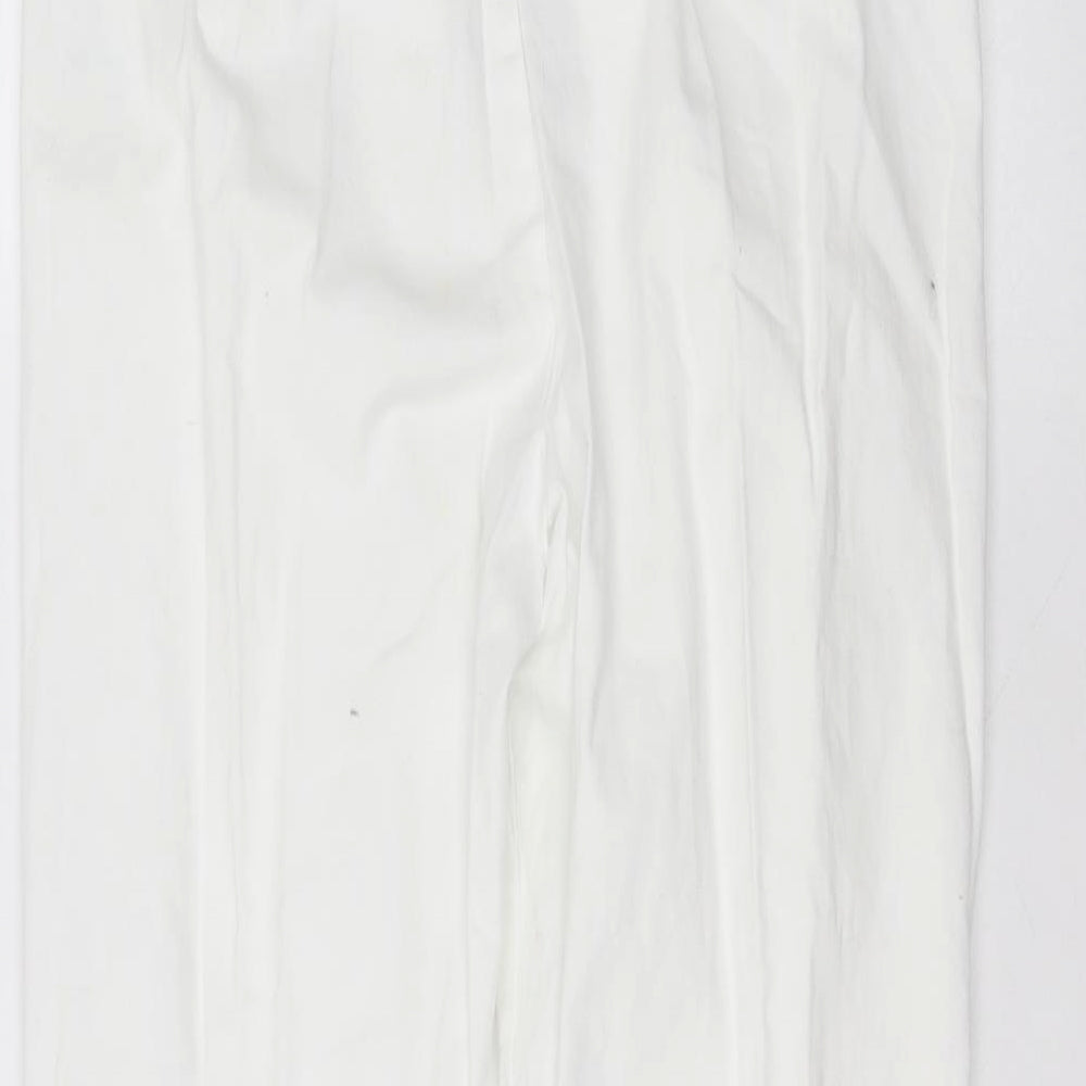 Being casual Womens White  Cotton Trousers  Size 22 L27 in Regular