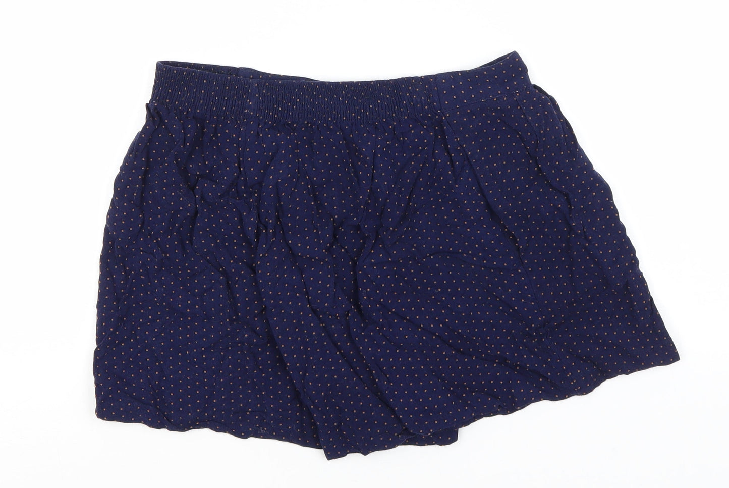 Papaya Womens Blue Polka Dot Viscose A-Line Skirt Size 8