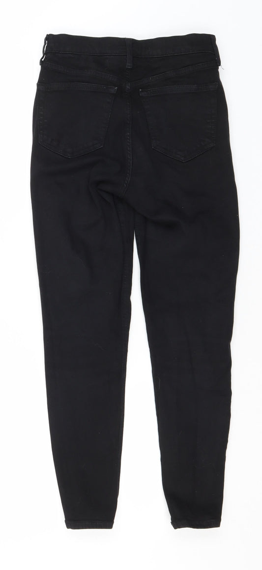 Topshop Womens Black  Cotton Skinny Jeans Size 26 in L26 in Regular