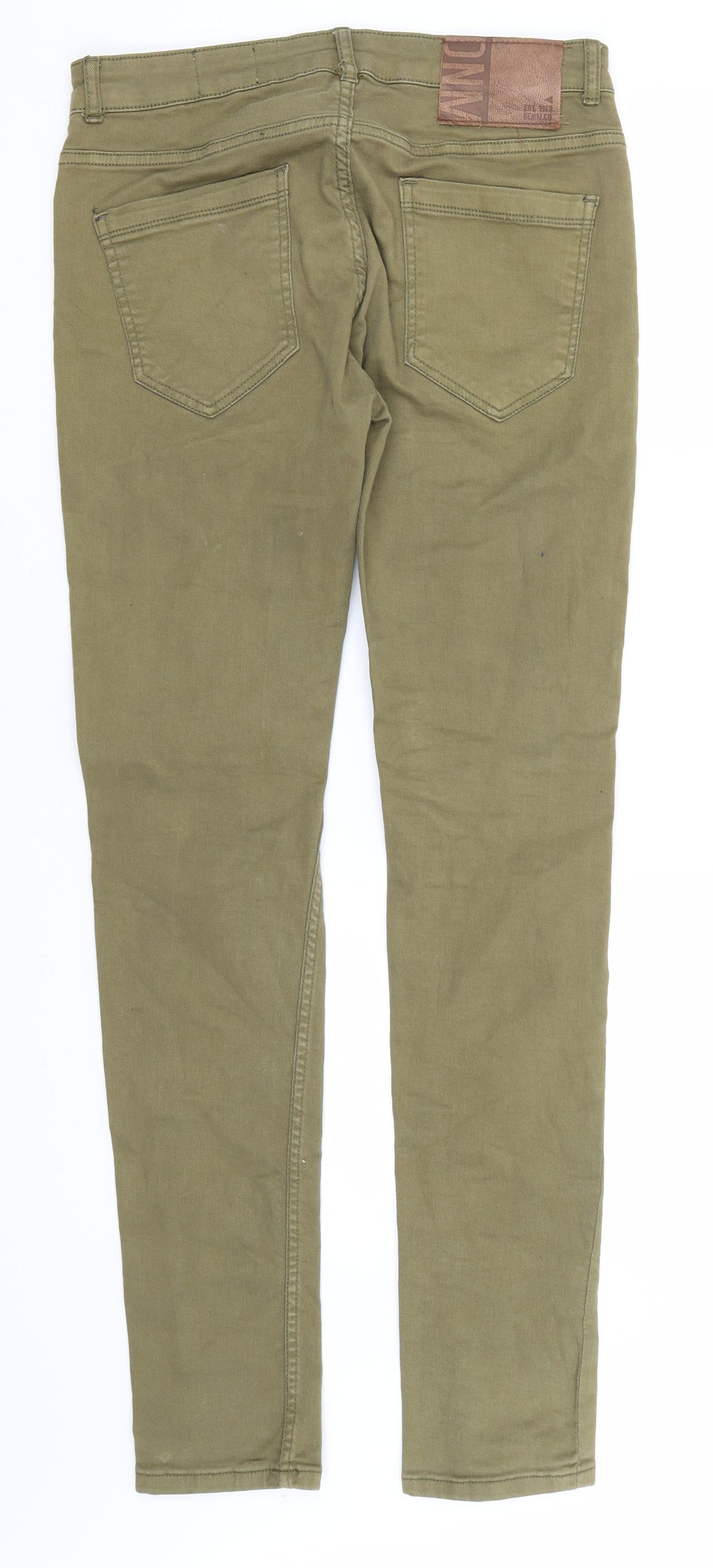 Denim & Co. Mens Green  Cotton Skinny Jeans Size 30 in L32 in Regular