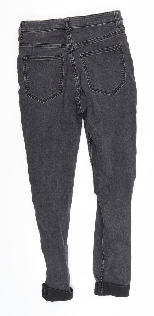 Divided Womens Grey  Cotton Skinny Jeans Size 10 L24 in Regular
