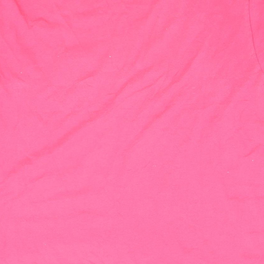 Blue Harbour Womens Pink  Cotton Basic T-Shirt Size L Round Neck