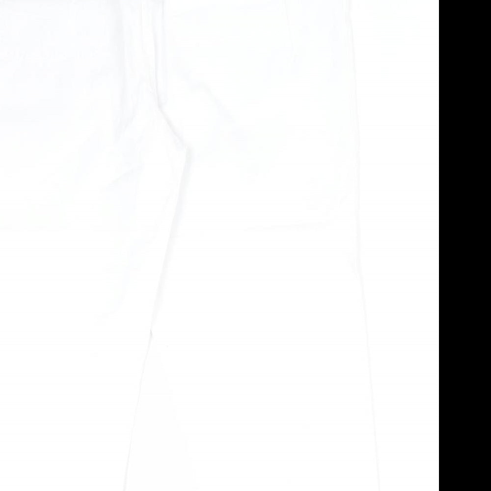 ISLE Womens White  Cotton Trousers  Size 16 L21 in Regular