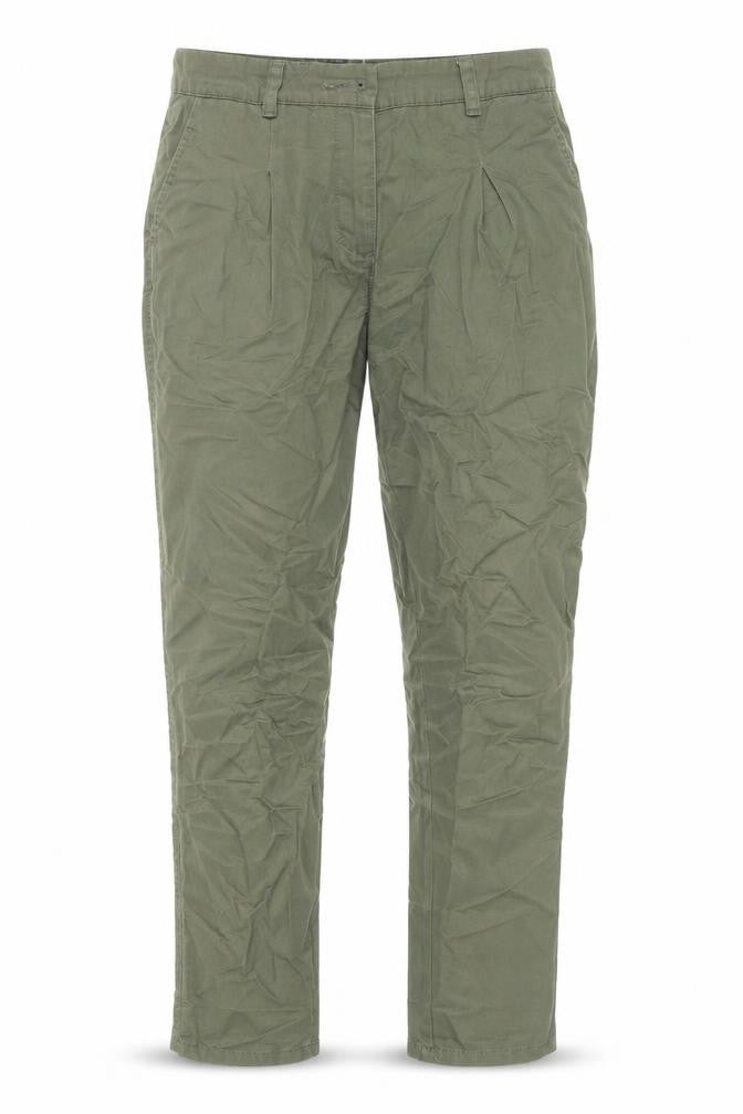 H&M Womens Green  Cotton Chino Trousers Size 4 L28 in Regular