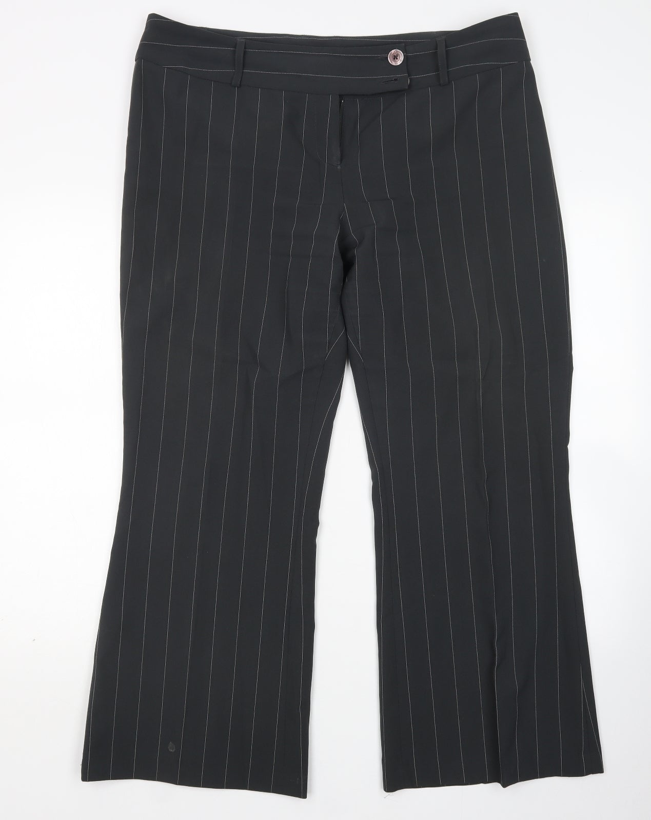 Littlewoods Womens Multicoloured Striped Polyester Trousers  Size 18 L29 in Regular