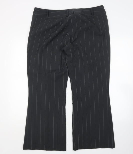 Littlewoods Womens Multicoloured Striped Polyester Trousers  Size 18 L29 in Regular