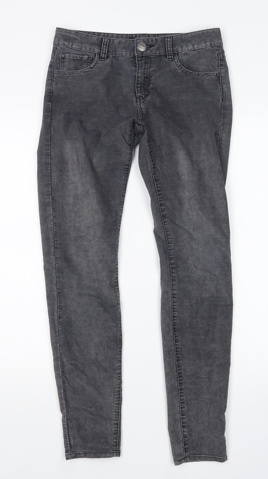 LOFT Womens Grey  Cotton Skinny Jeans Size 8 L28 in Regular