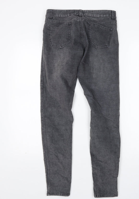 LOFT Womens Grey  Cotton Skinny Jeans Size 8 L28 in Regular
