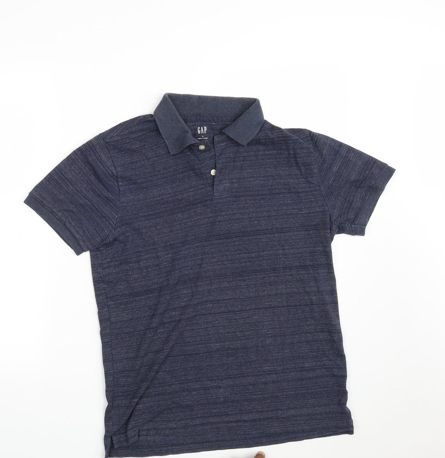 GAP  Mens Blue  100% Cotton  Polo Size M Collared Button