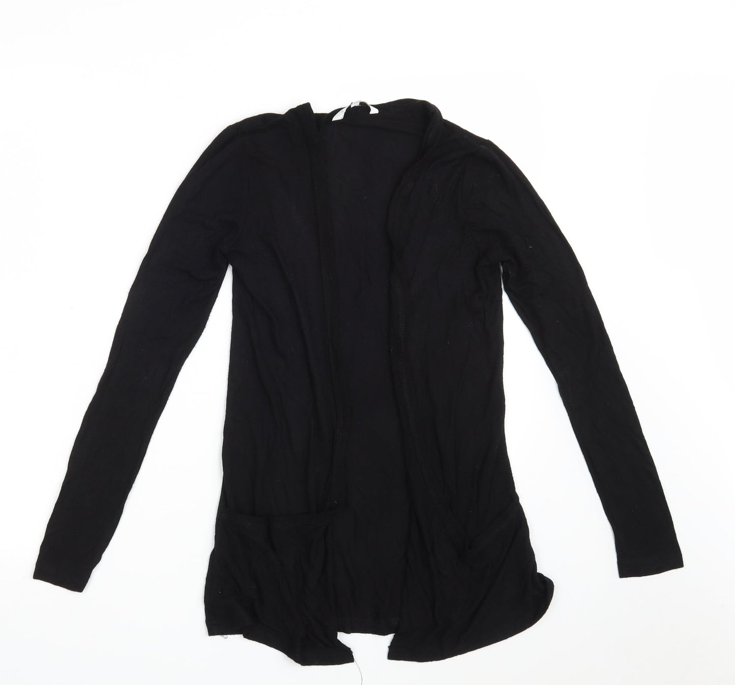 New Look Womens Black V-Neck  Viscose Wrap Jumper Size 8