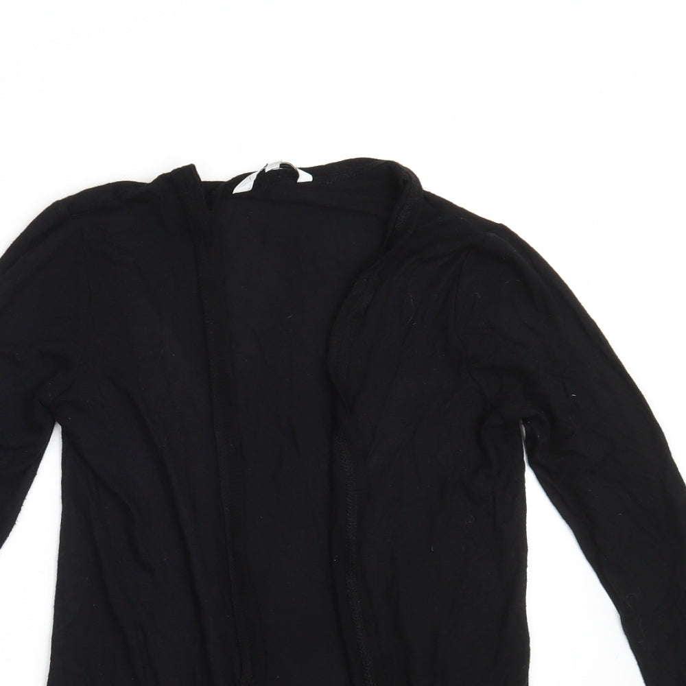 New Look Womens Black V-Neck  Viscose Wrap Jumper Size 8