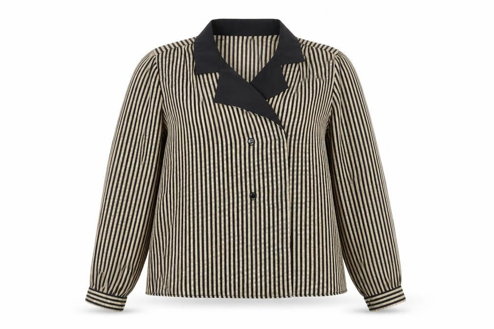 Littlewoods Womens Black Striped  Jacket  Size 14