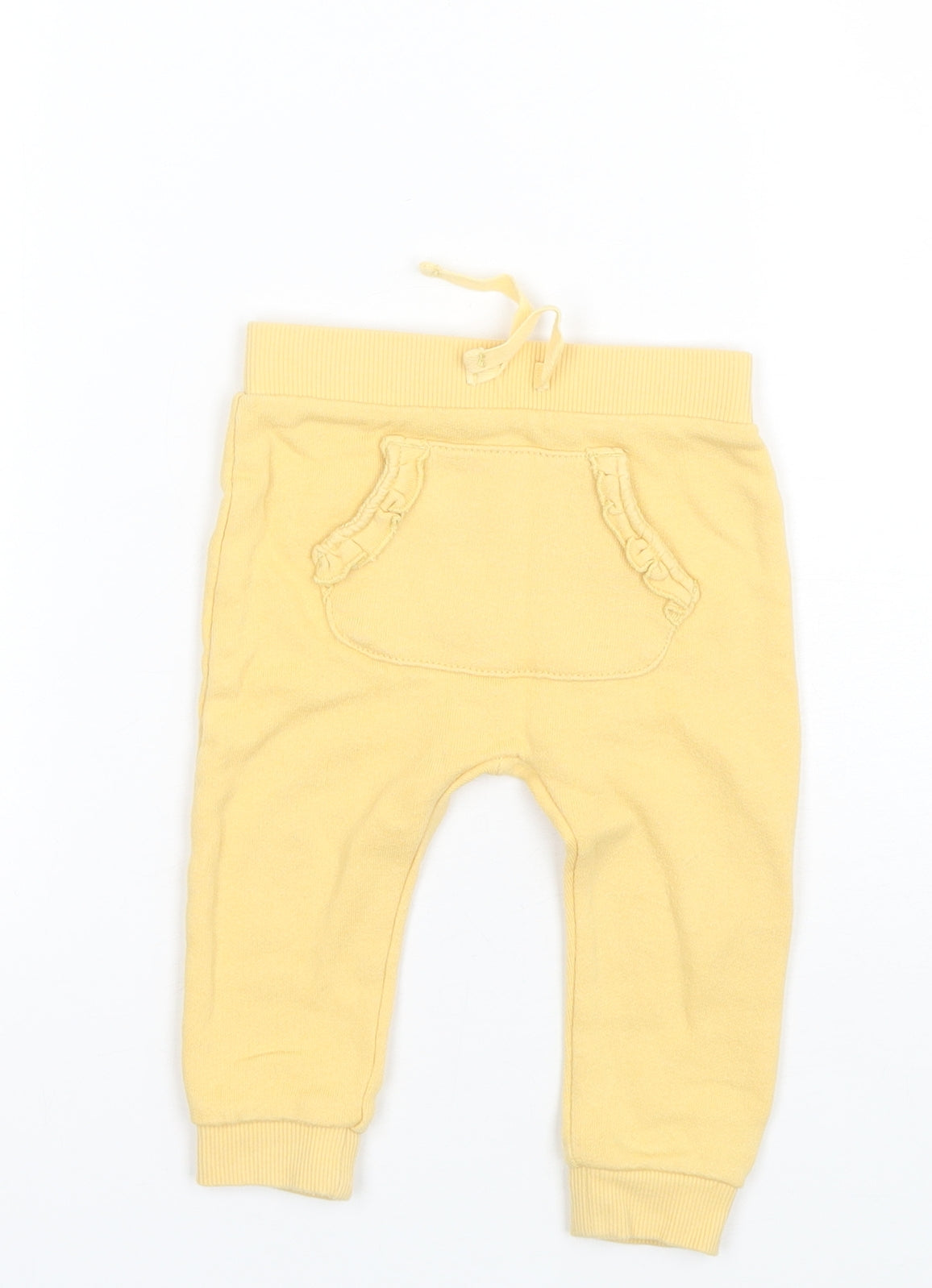 George Baby Yellow  Cotton Jogger Trousers Size 6-9 Months