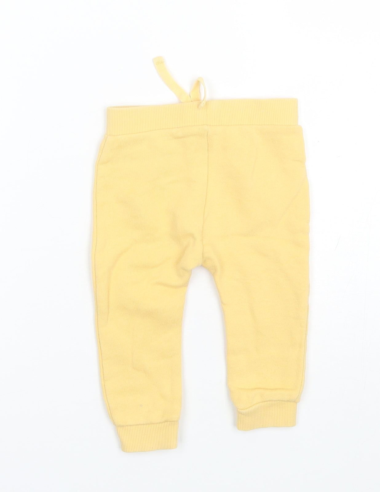 George Baby Yellow  Cotton Jogger Trousers Size 6-9 Months