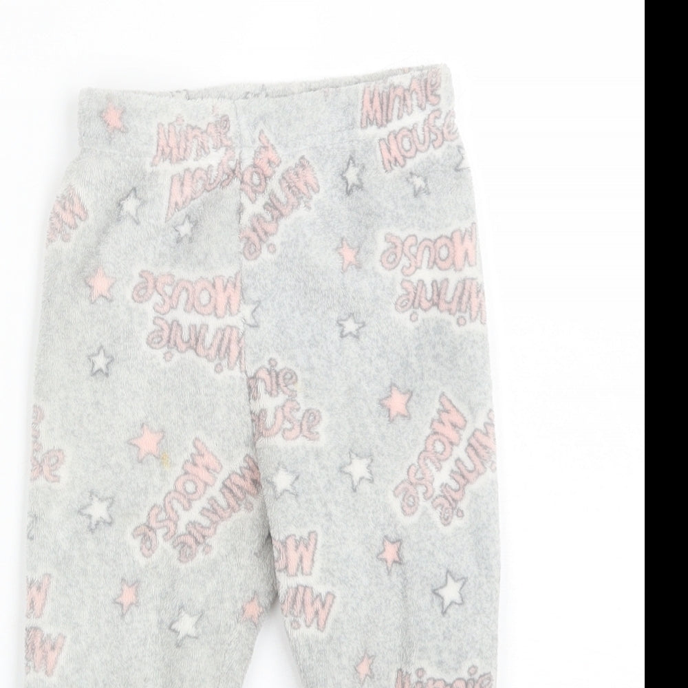 Primark Girls Grey  Polyester  Pyjama Pants Size 2-3 Years   - Minnie mouse