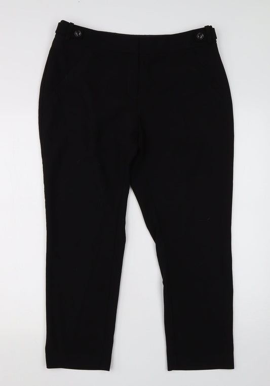 Principles Womens Black  Viscose Dress Pants Trousers Size 12 L23 in Regular