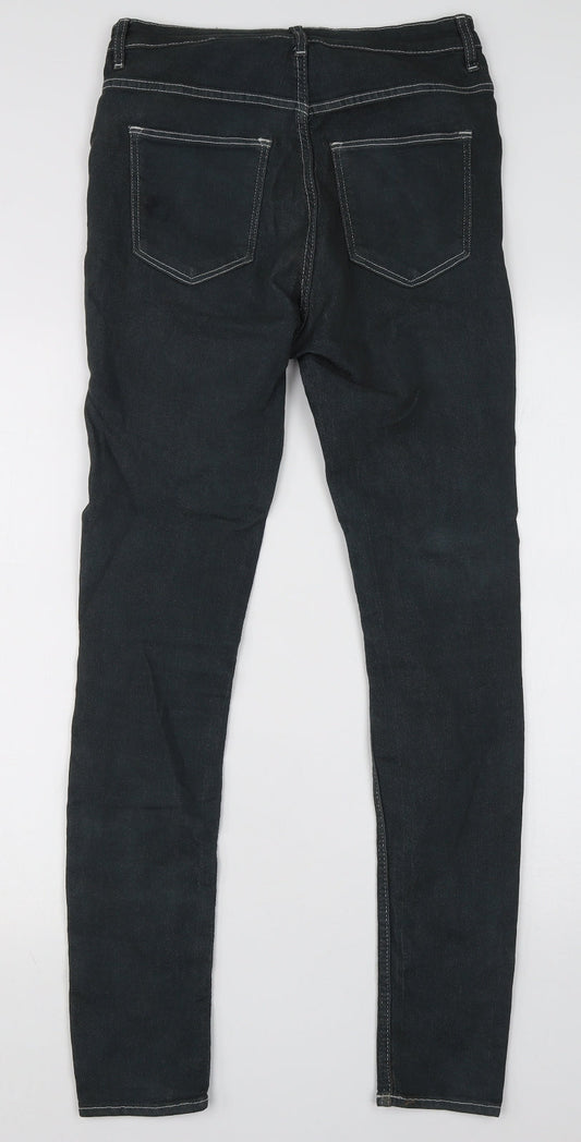 Divided Womens Grey  Cotton Skinny Jeans Size 10 L28 in Regular