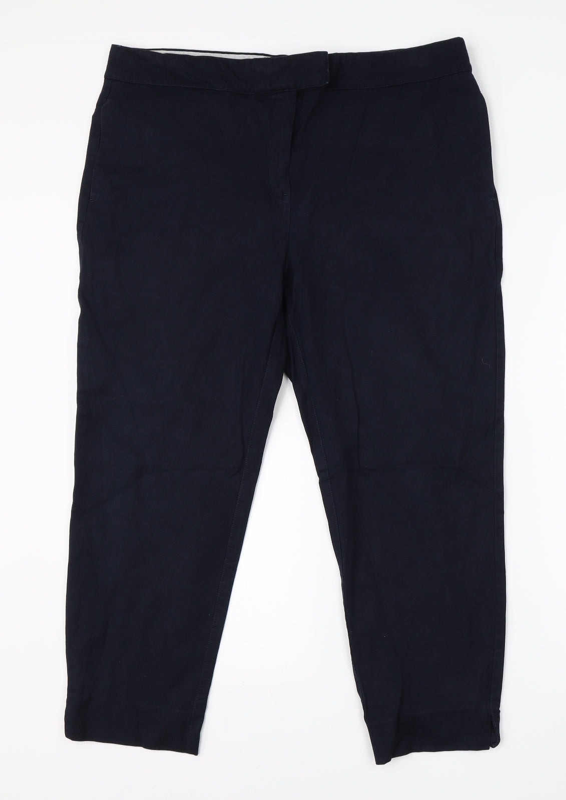 NEXT Womens Blue  Viscose Dress Pants Trousers Size 18 L23 in Regular