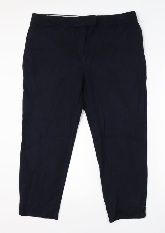 NEXT Womens Blue  Viscose Dress Pants Trousers Size 18 L23 in Regular