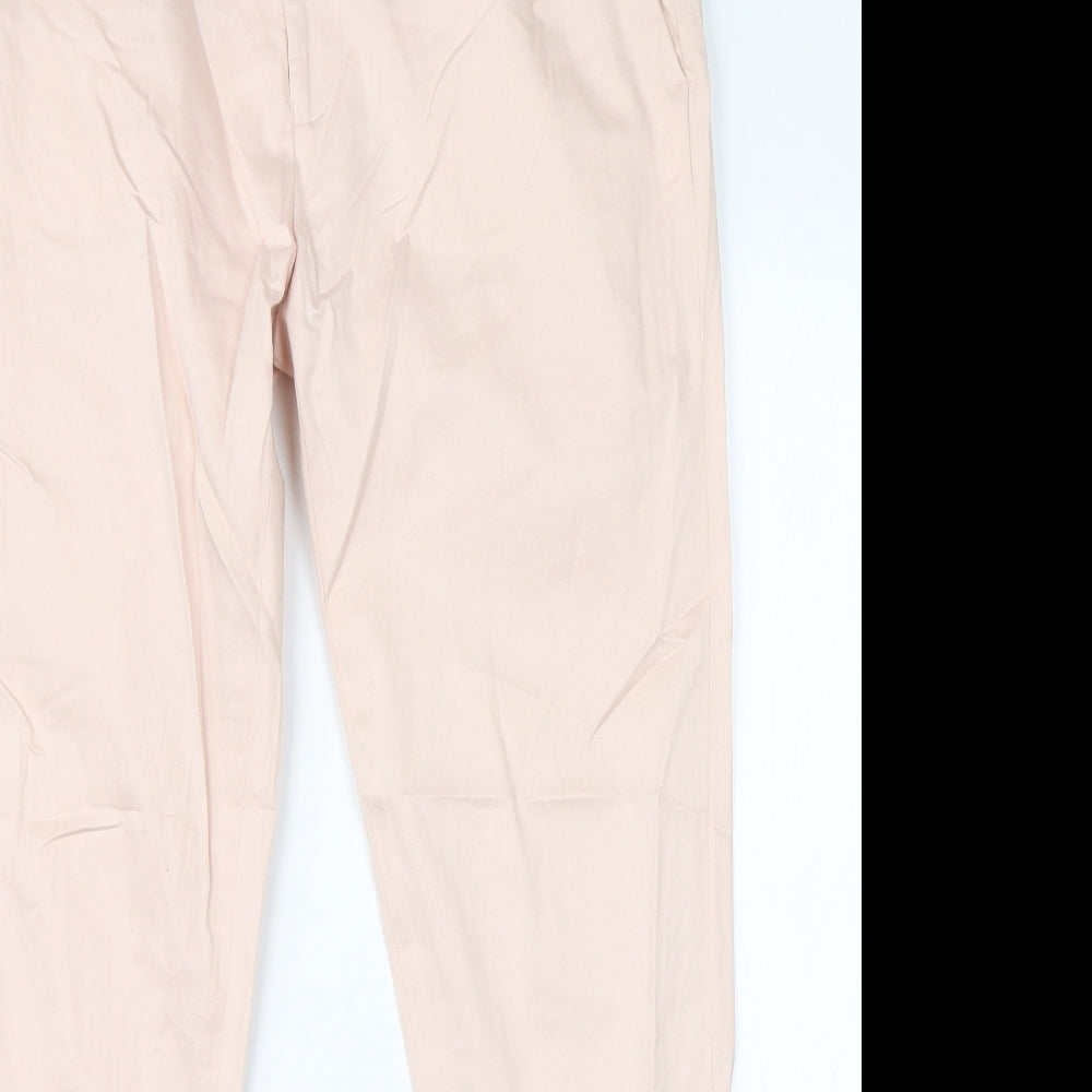 ASOS Womens Pink  Cotton Dress Pants Trousers Size 32 in L28 in Regular