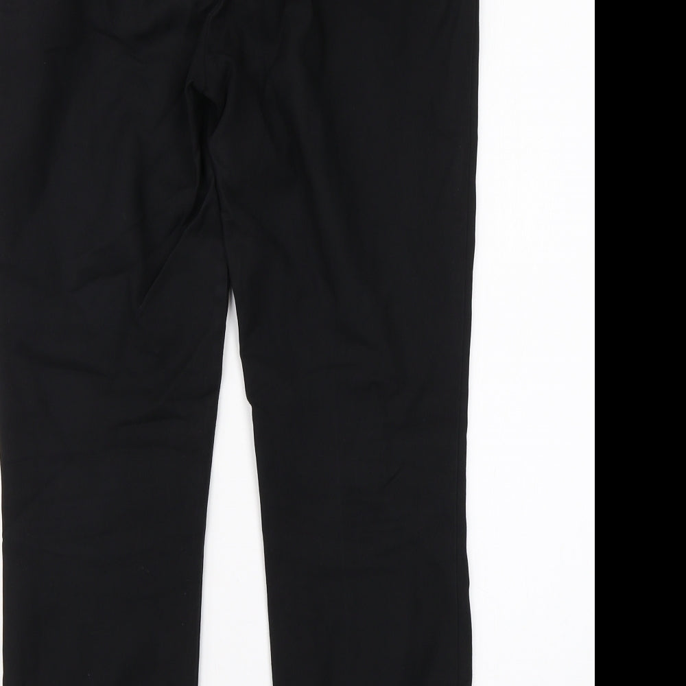 Stradivarius Womens Black  Cotton Dress Pants Trousers Size 10 L21 in Regular