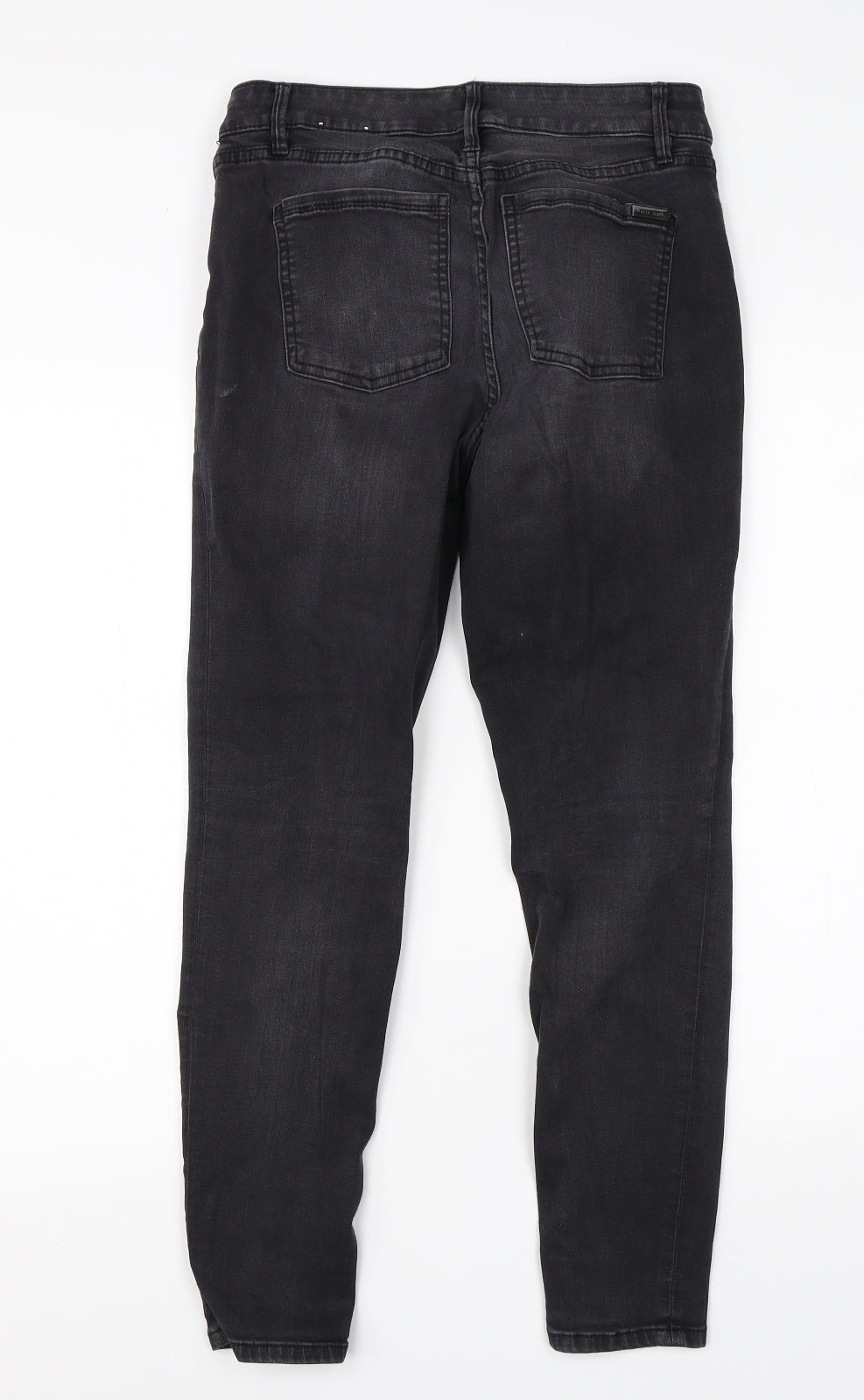 Preworn Womens Black  Cotton Skinny Jeans Size 6 L26 in Regular