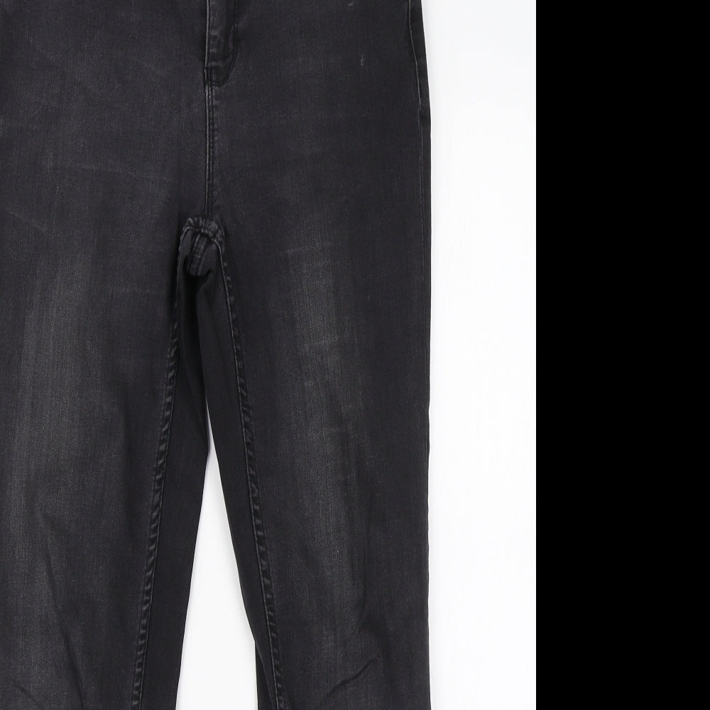 Preworn Womens Black  Cotton Skinny Jeans Size 6 L26 in Regular