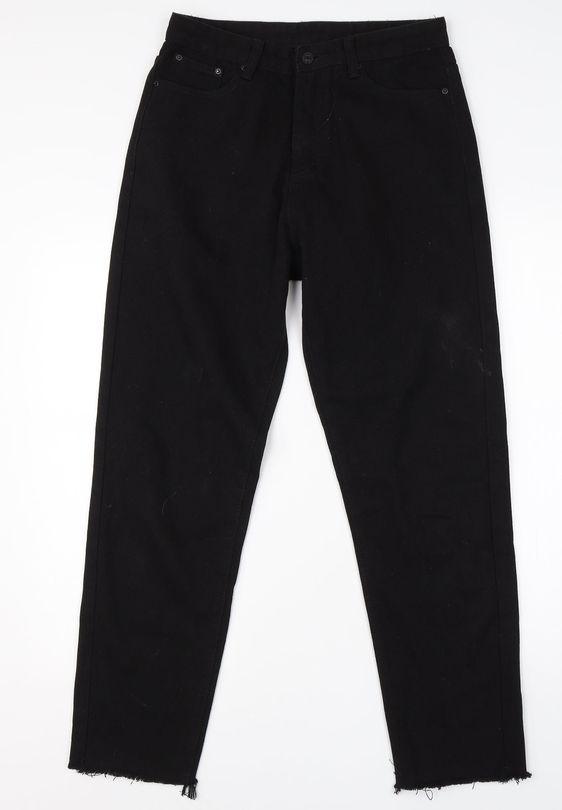 SheIn Womens Black  Cotton Straight Jeans Size M L26 in Regular
