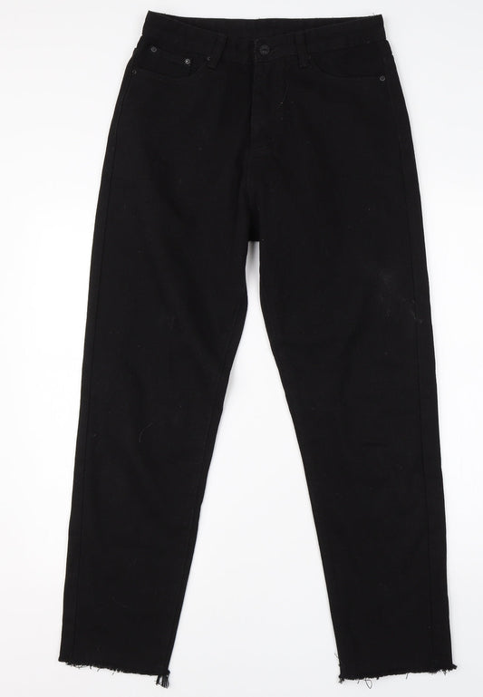 SheIn Womens Black  Cotton Straight Jeans Size M L26 in Regular