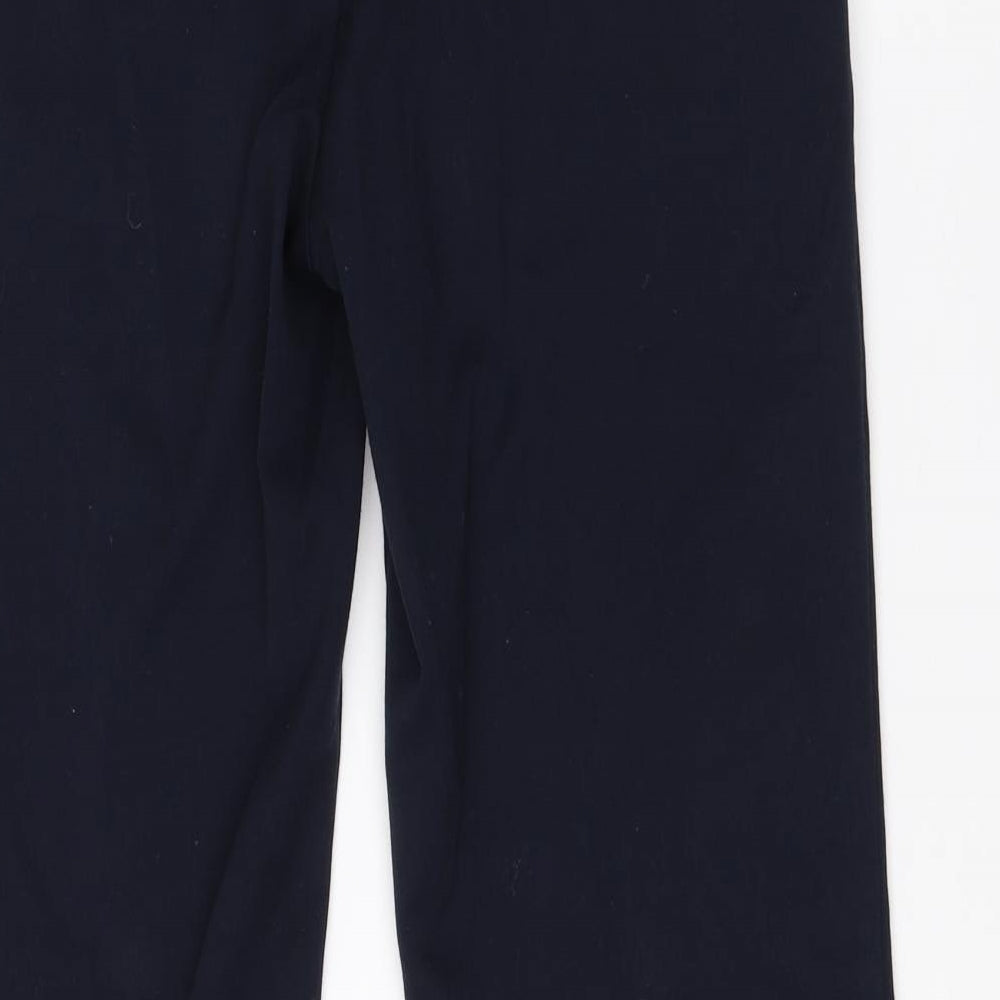 M&S Womens Blue  Viscose Dress Pants Trousers Size 10 L28 in Regular