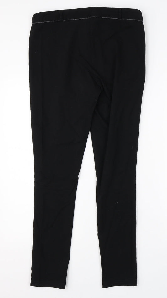 Dorothy Perkins Womens Black  Viscose Dress Pants Trousers Size 12 L26 in Regular