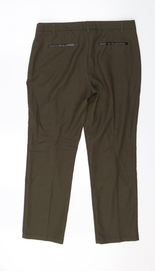NEXT Womens Green  Viscose Dress Pants Trousers Size 34 in L25 in Regular