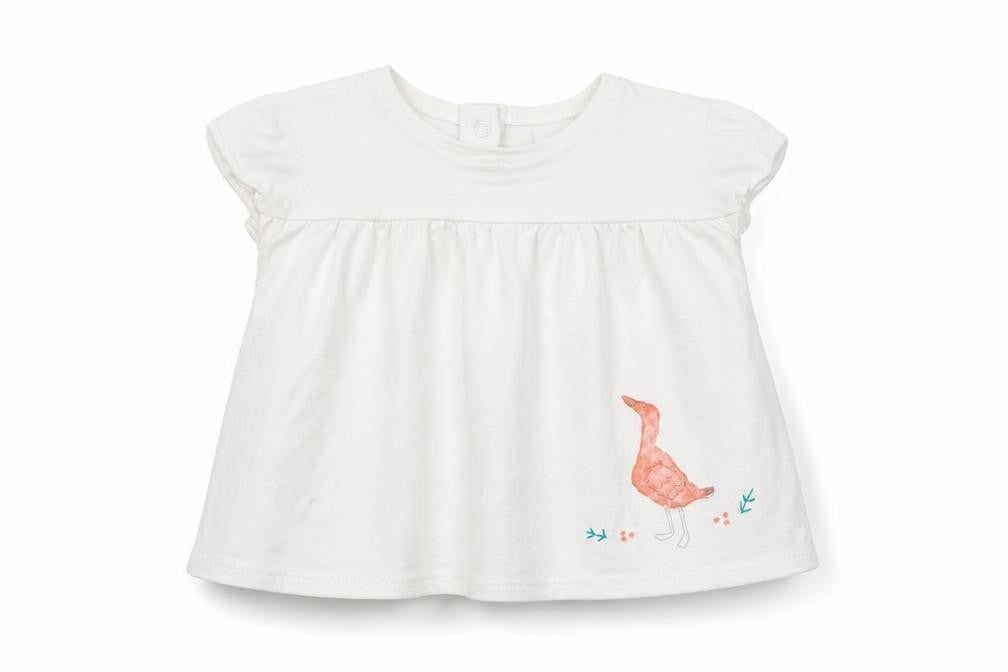 NEXT Baby White  Cotton Basic Blouse Size 3-6 Months Crew Neck
