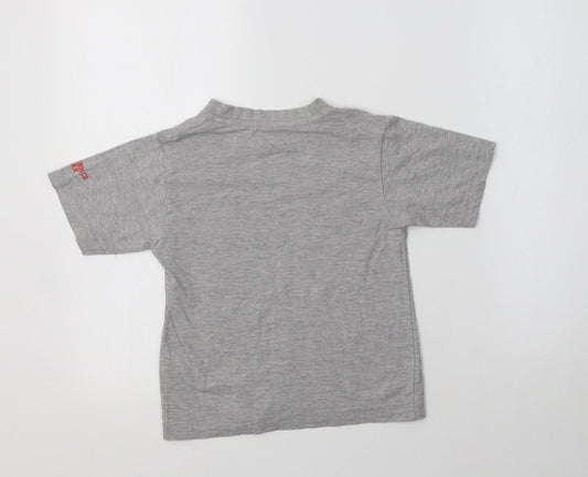 Matalan Boys Grey  Cotton Basic T-Shirt Size 4-5 Years Crew Neck  - San Fran