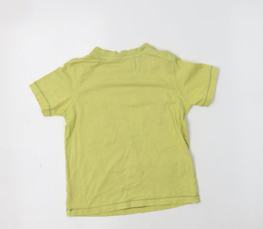 Geoege Boys Yellow  Cotton Basic Polo Size 4-5 Years Crew Neck  - Jungle Club
