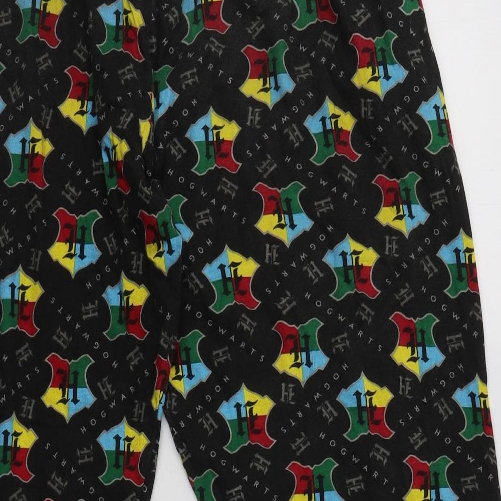 Preworn Womens Black Geometric Cotton  Pyjama Pants Size L   - Harry Potter