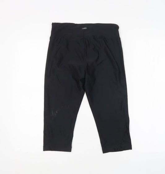 Athletic Works Womens Black   Compression Shorts Size S L17 in Regular