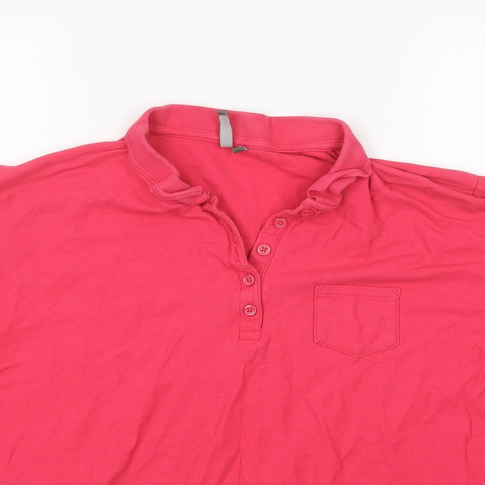 Originals Womens Pink  Cotton Basic Polo Size 20 Collared