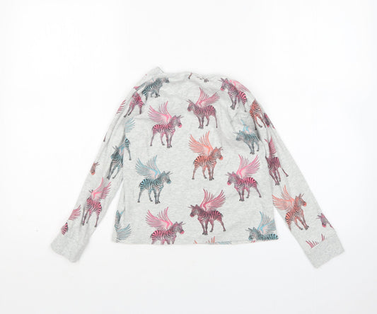 NEXT Girls Multicoloured Animal Print Cotton Top Pyjama Top Size 9 Years