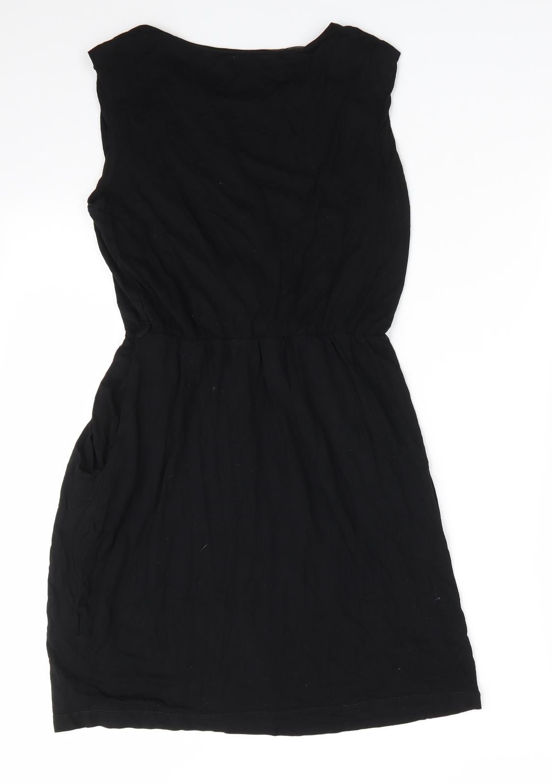 Apricot Womens Black  Viscose A-Line  Size S  Round Neck  - Lined Bodice
